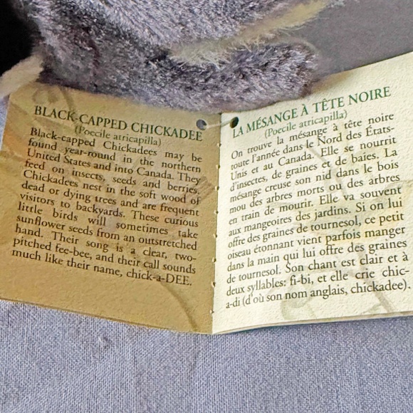 SINGING BIRD, PLAYS REAL BIRD CALLS, BLACK-CAPPED CHICKADEE, 6 L x 4 ½ W x 4 ¾ H - Picture 8 of 13